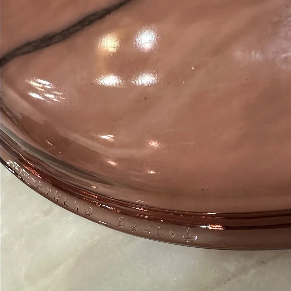 Pyrex Cranberry Round Glass LID 624C 8¾